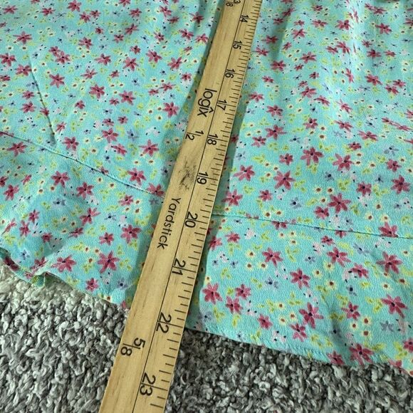 Ll Bean skirt womens Size Small Petite floral ruffle hem drawstring rayon spring - Picture 9 of 11